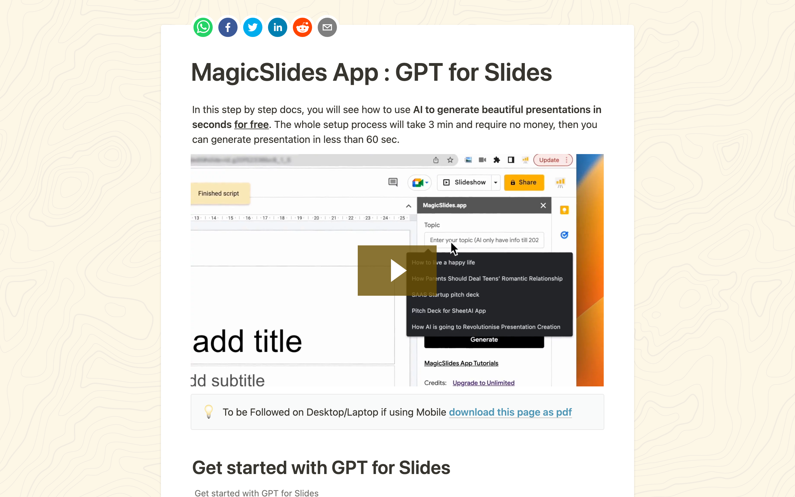Captura de pantalla de GPT For Slides