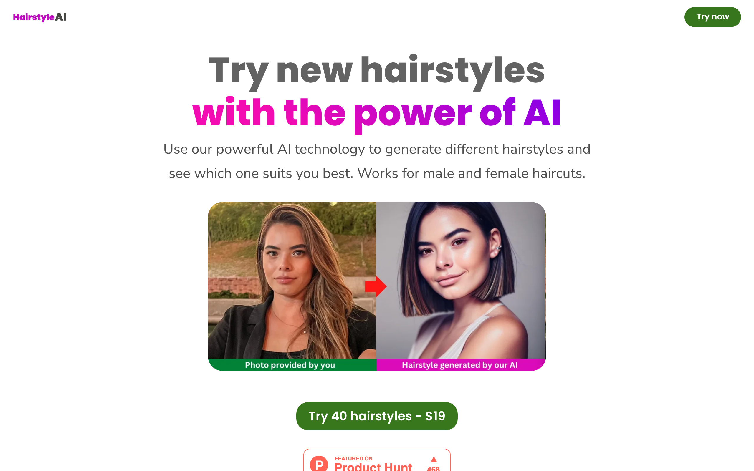 Captura de pantalla de Hairstyle AI
